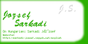 jozsef sarkadi business card